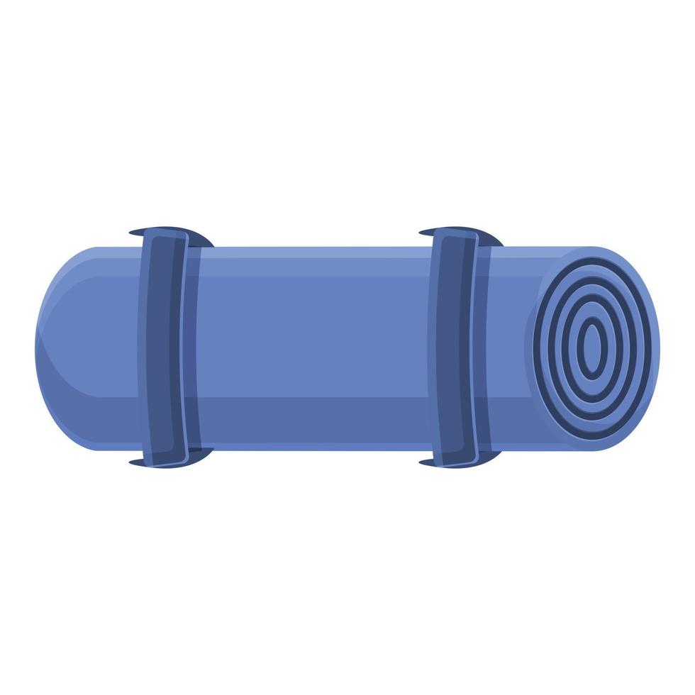 Carpet yoga mat icon, cartoon style vector