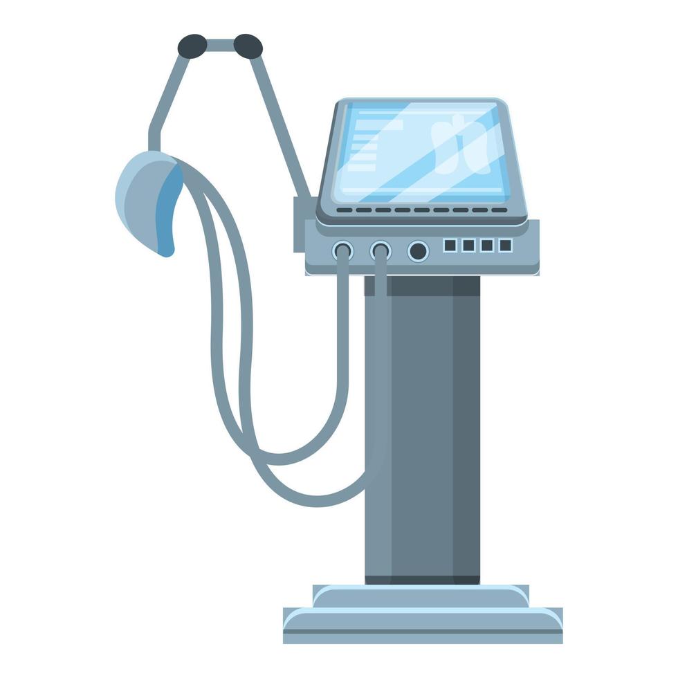 Examination ventilator medical machine icon, cartoon style vector
