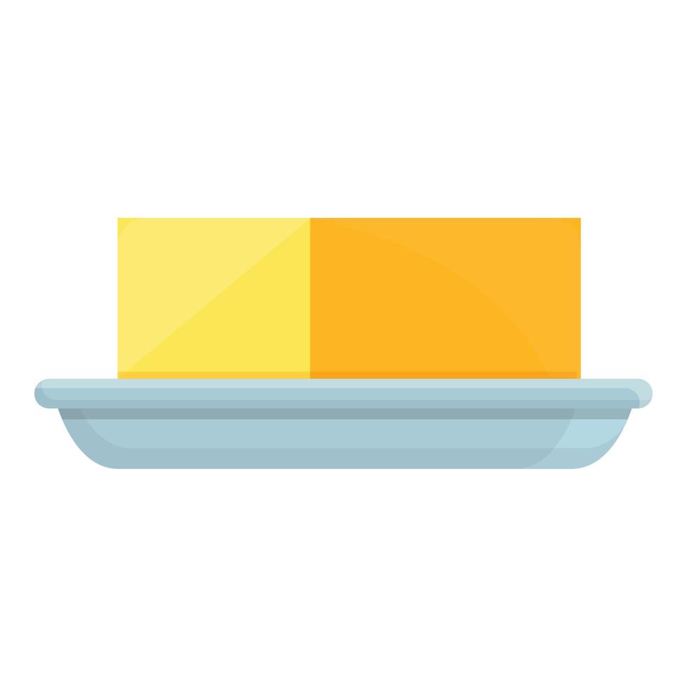 Dairy butter icon, cartoon style vector