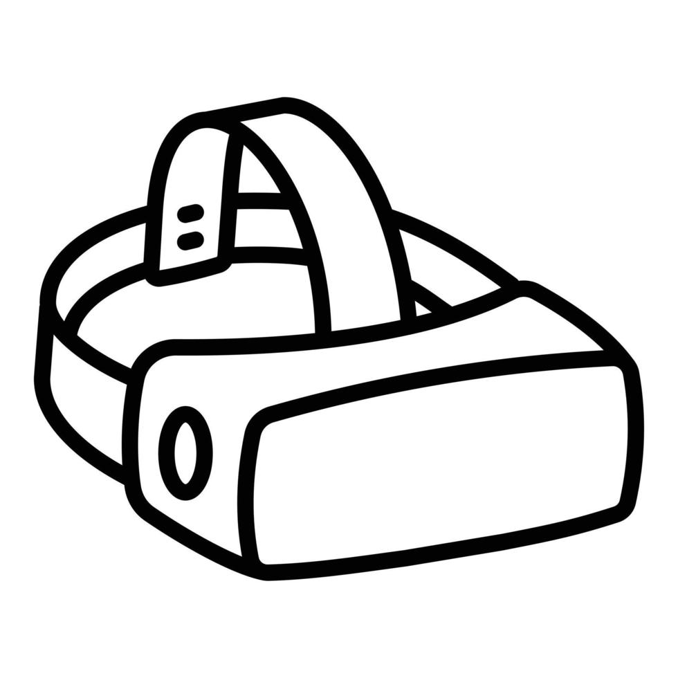 Game goggles icon, outline style vector