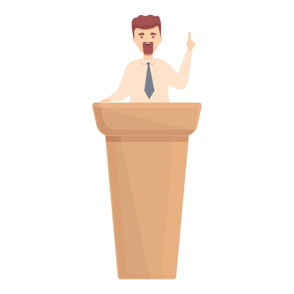 Politician speaker icon cartoon vector. Business person vector