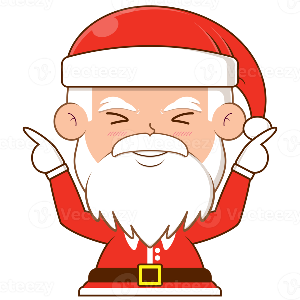 santa claus happy face cartoon cute png