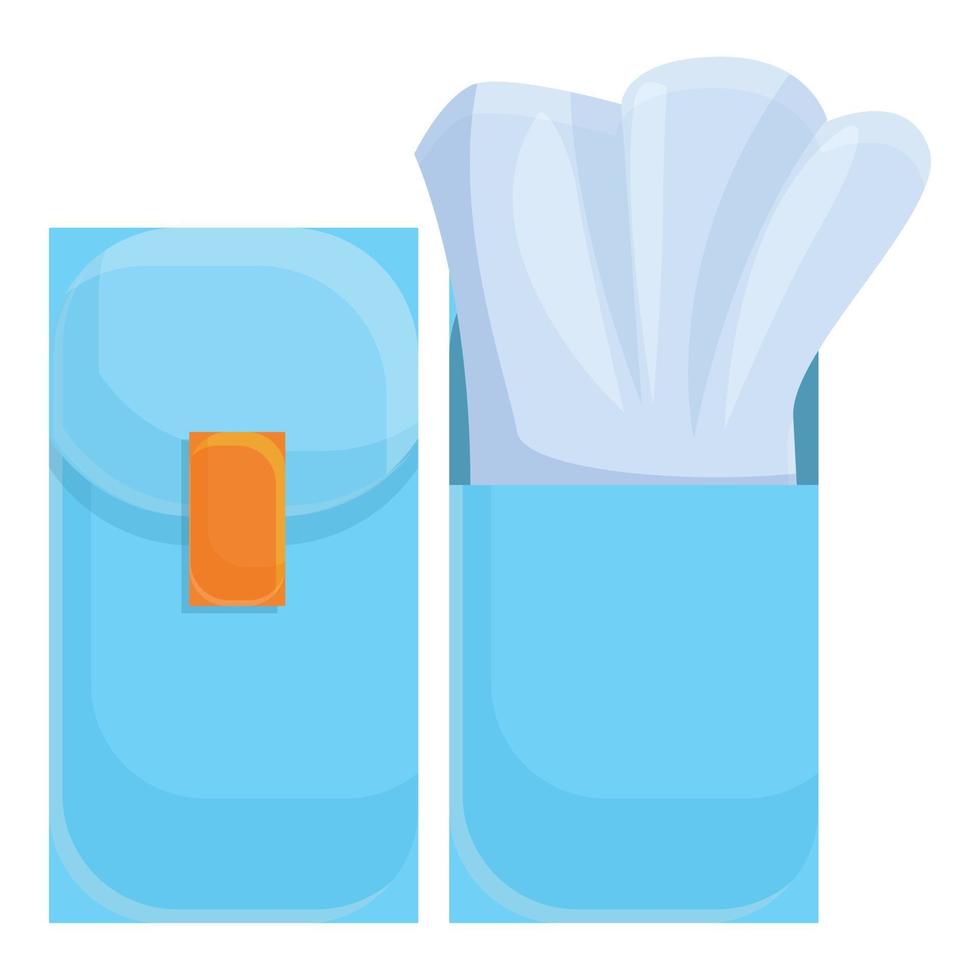 Tissue poket icon, cartoon style vector