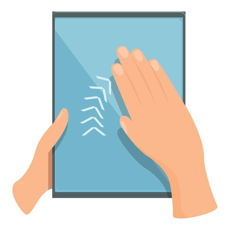 Palm touch move icon cartoon vector. Phone screen vector