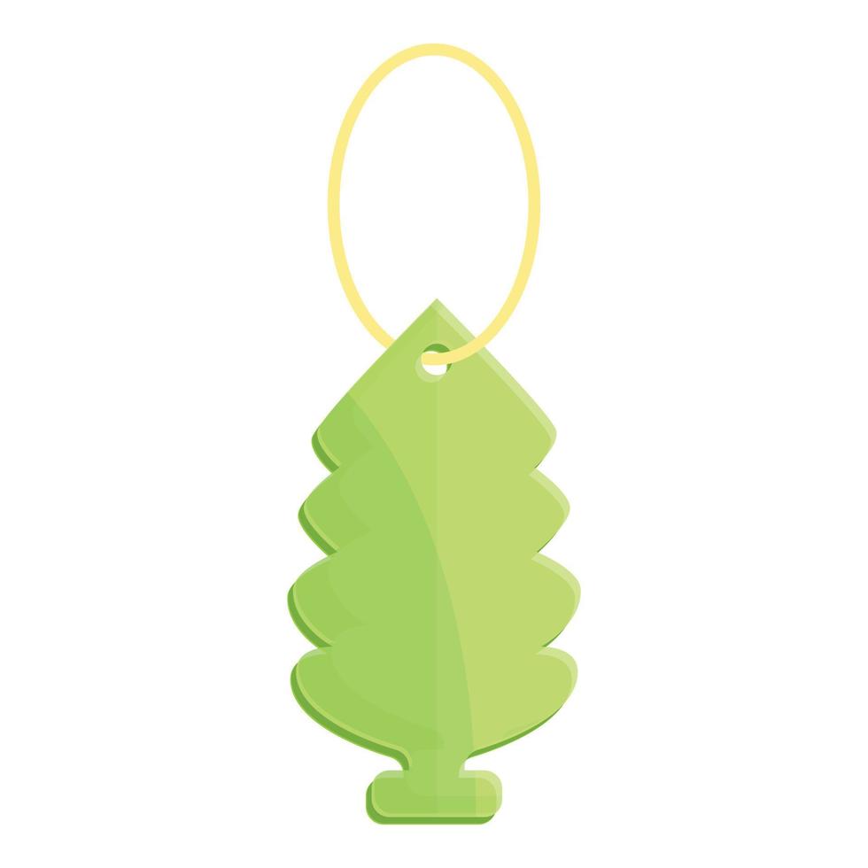 Car tree air freshener icon, cartoon style vector