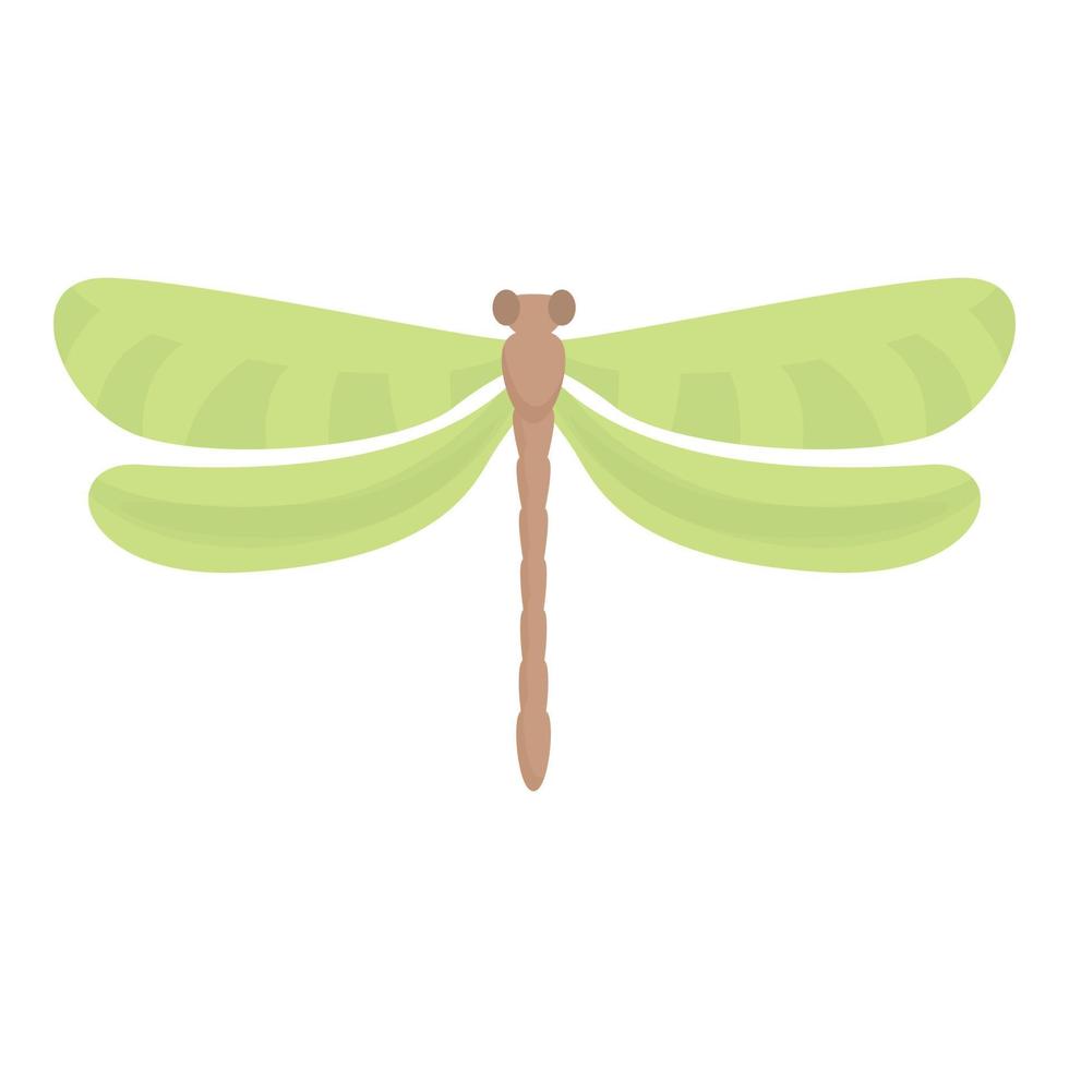 Green dragonfly icon cartoon vector. Wing bug vector