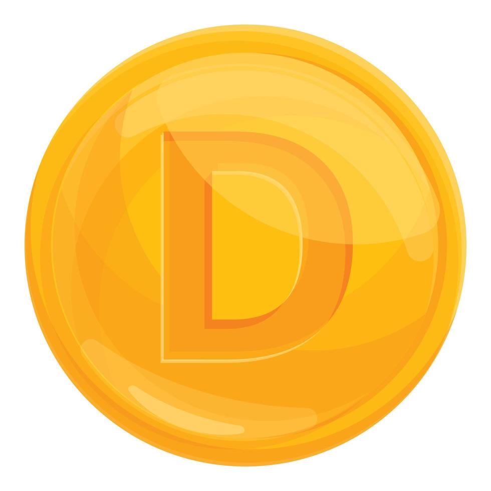 Vitamin d icon, cartoon style vector