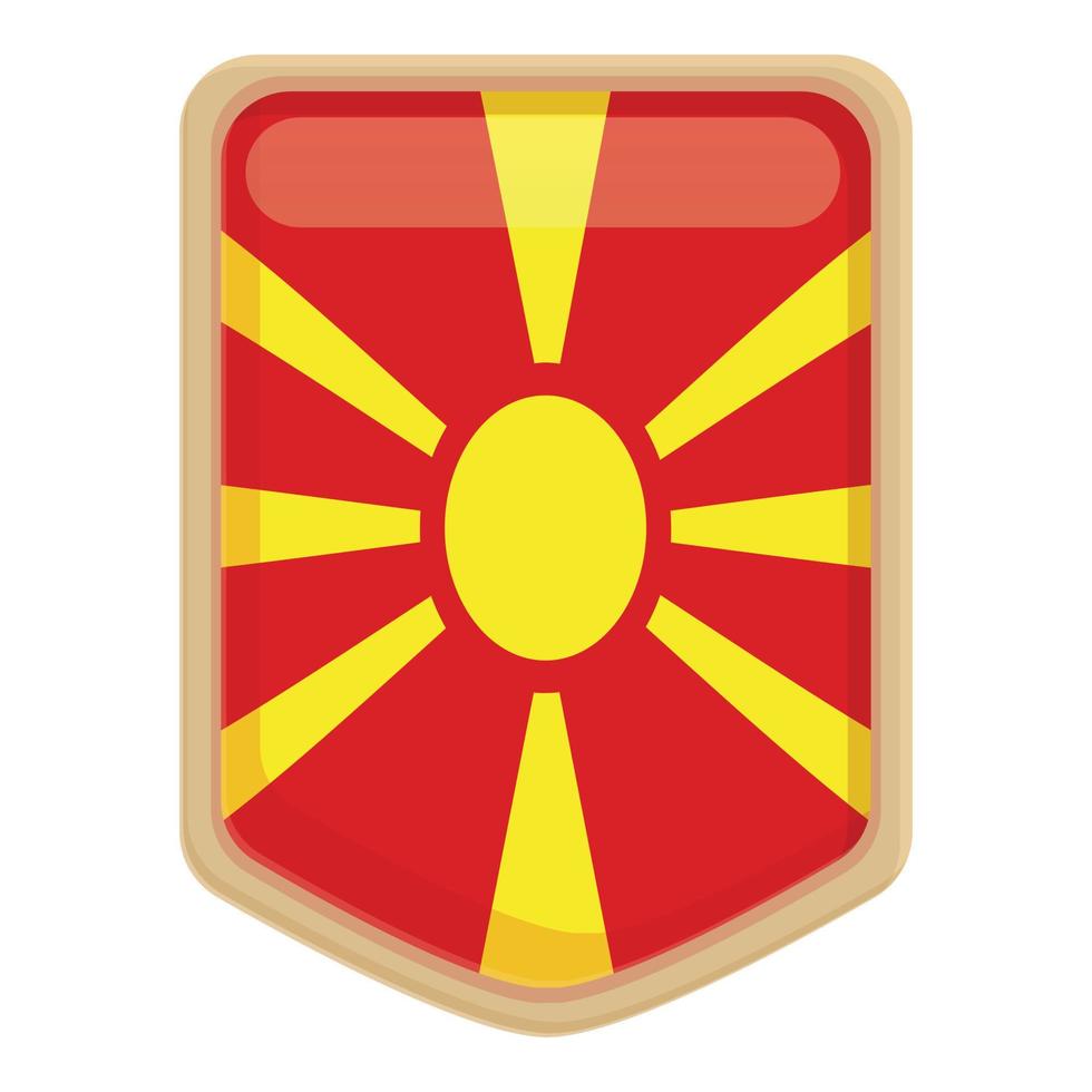 Street Macedonia flag icon cartoon vector. City capital vector