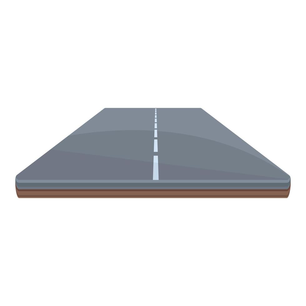 Highway construction icon, cartoon style vector