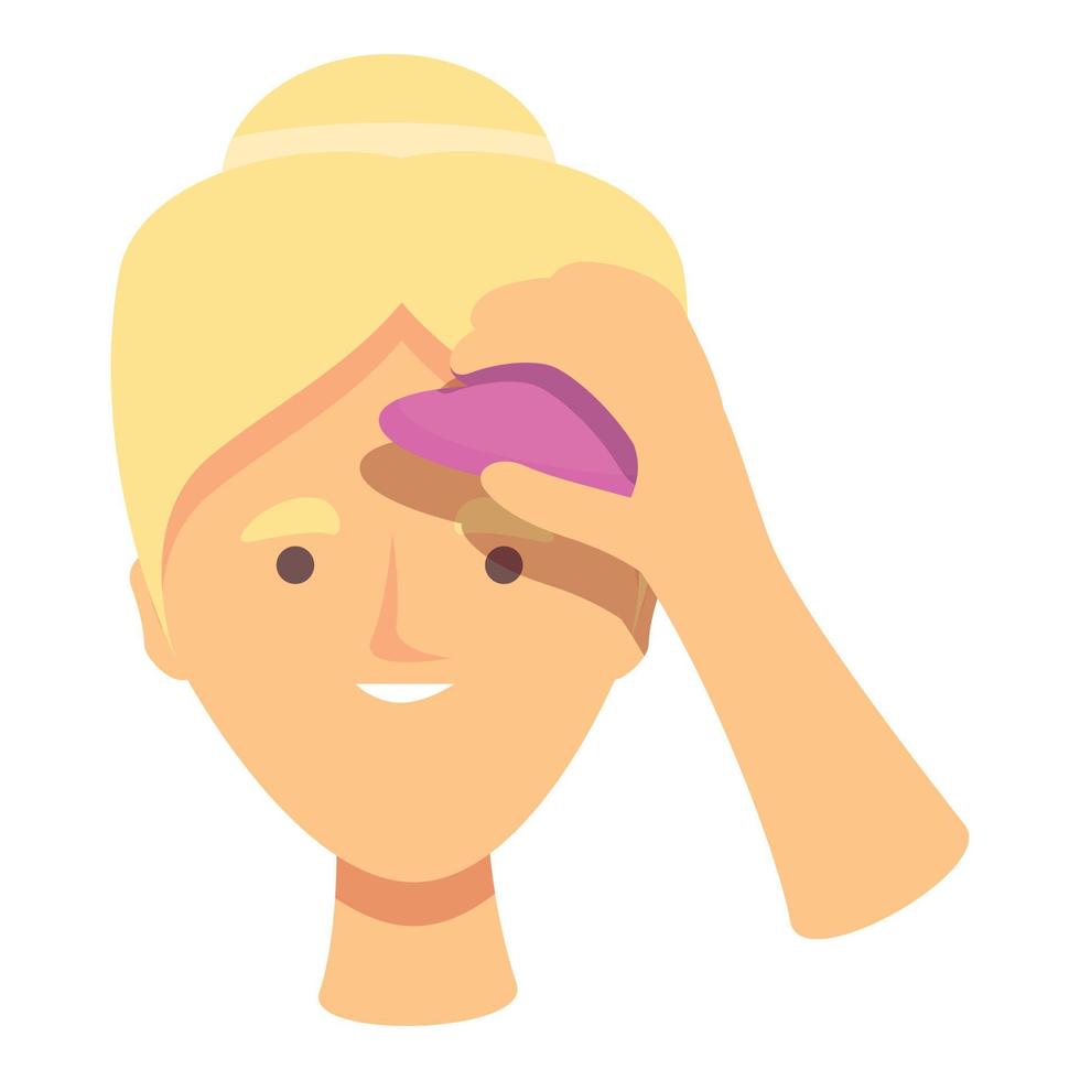 Skin face massage icon cartoon vector. Facial beauty vector