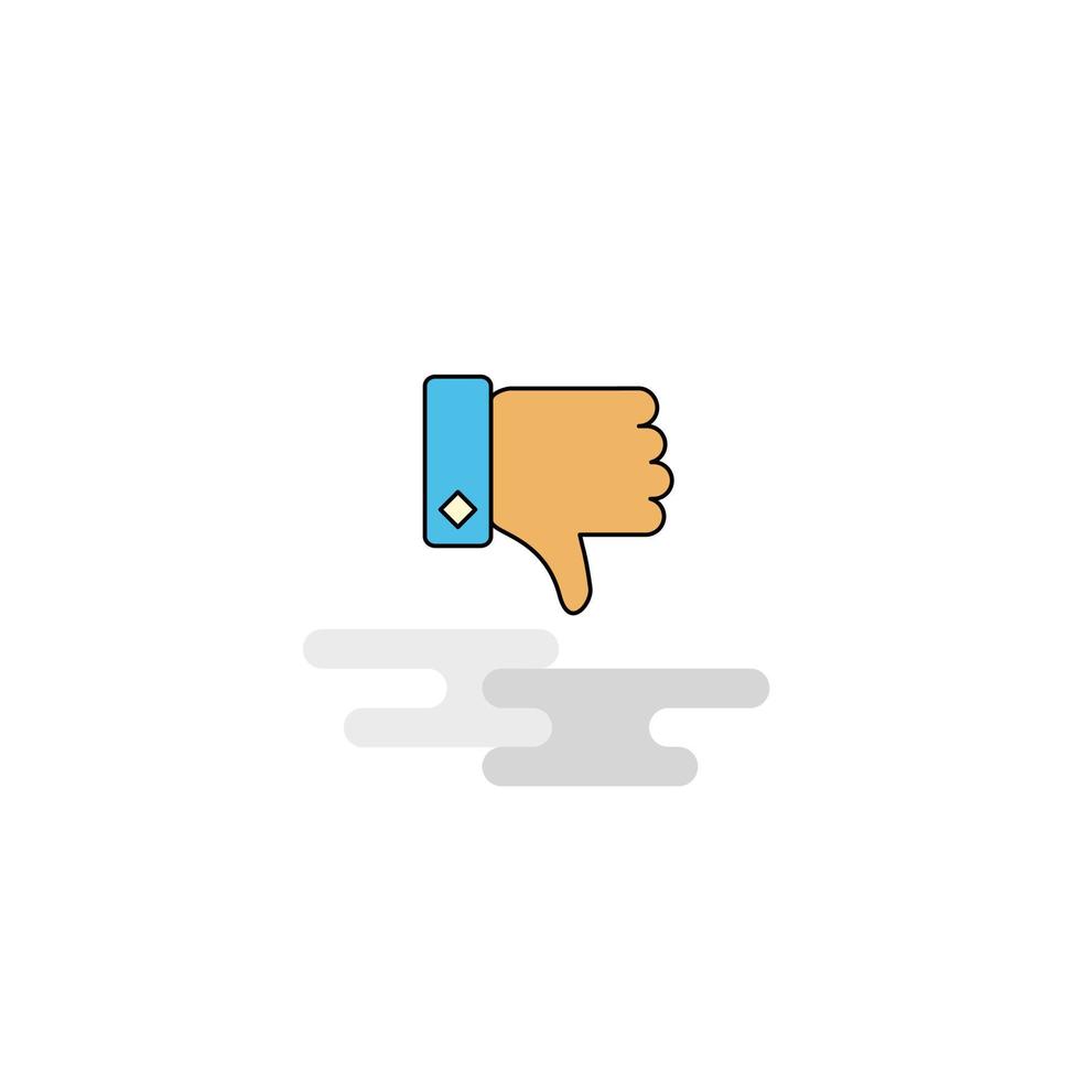 Flat Dislike Icon Vector