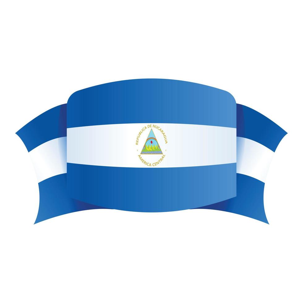 Nicaragua america country icon cartoon vector. Independence flag vector
