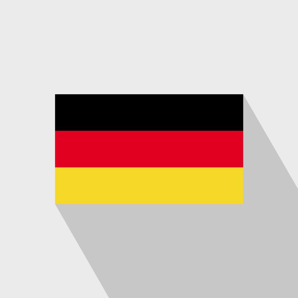 vector de diseño de larga sombra de bandera de alemania