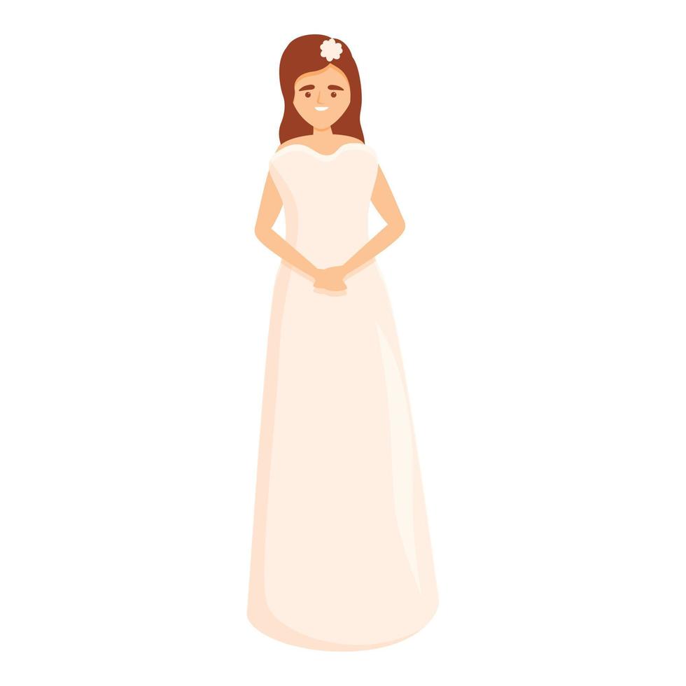 icono de vestido de novia de mujer, estilo de dibujos animados 14318439  Vector en Vecteezy