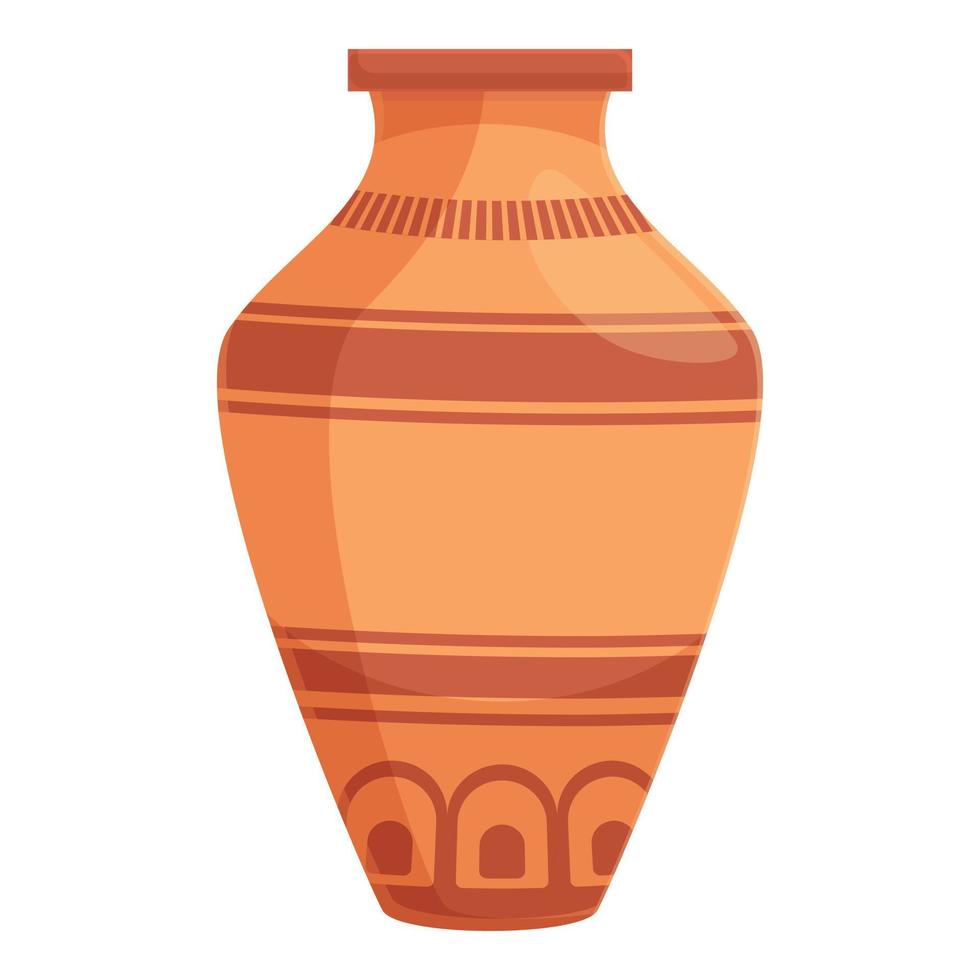 Amphora shape icon, cartoon style vector