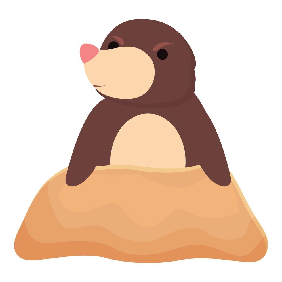 Mole icon cartoon vector. Cute animal vector