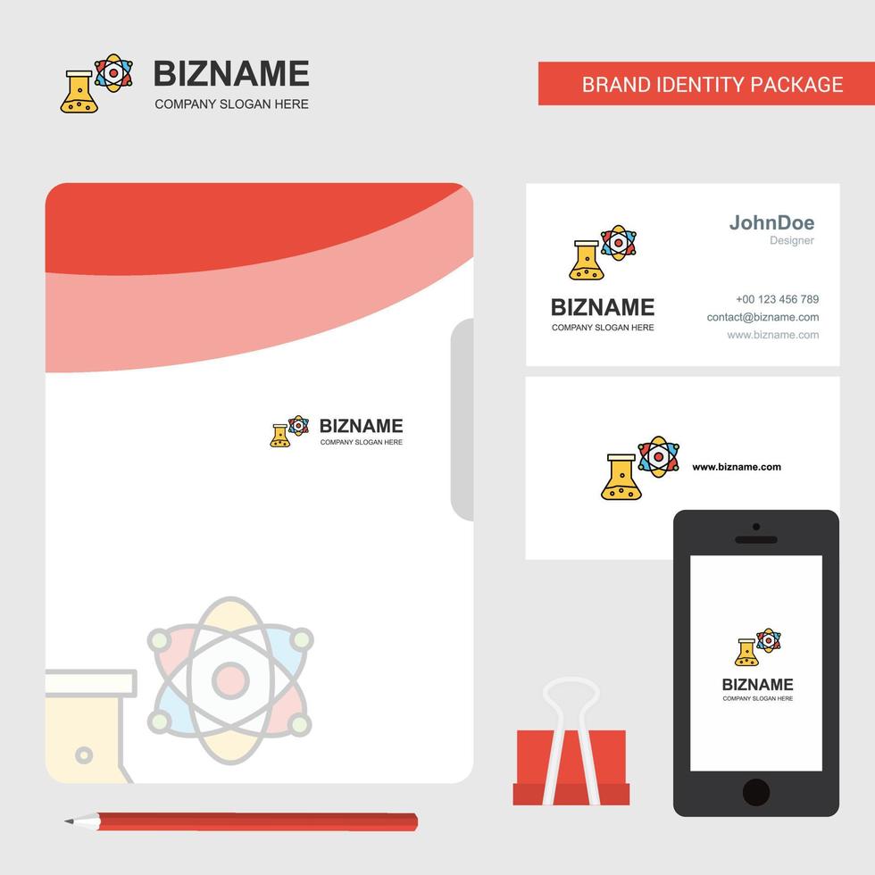 Chemical beaker Business Logo File Cover Visiting Card and Mobile App Design Vector Illustration