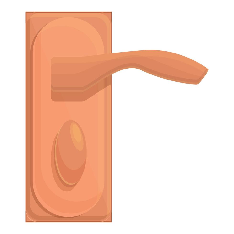 Control door handle icon, cartoon style vector