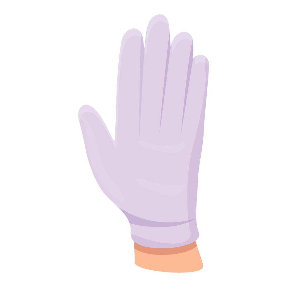 Doctor medical gloves icon, cartoon style vector
