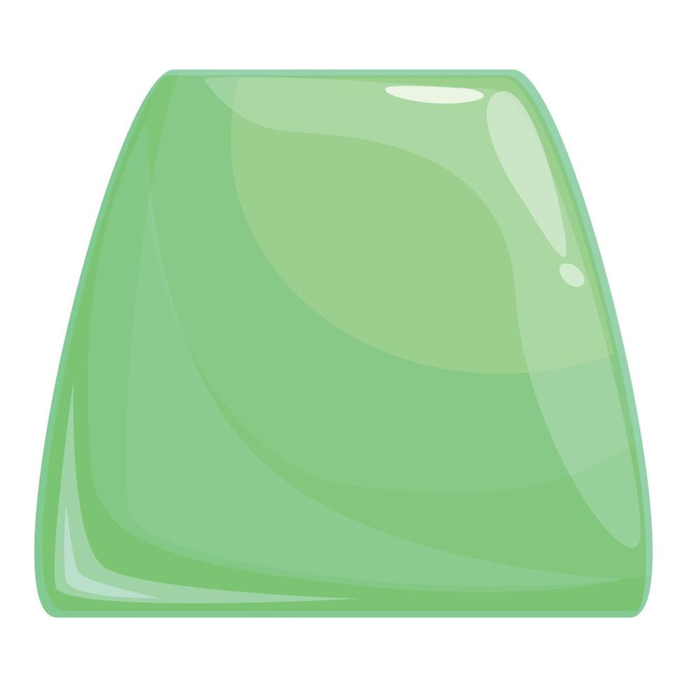 Green jelly icon cartoon vector. Candy fruit vector