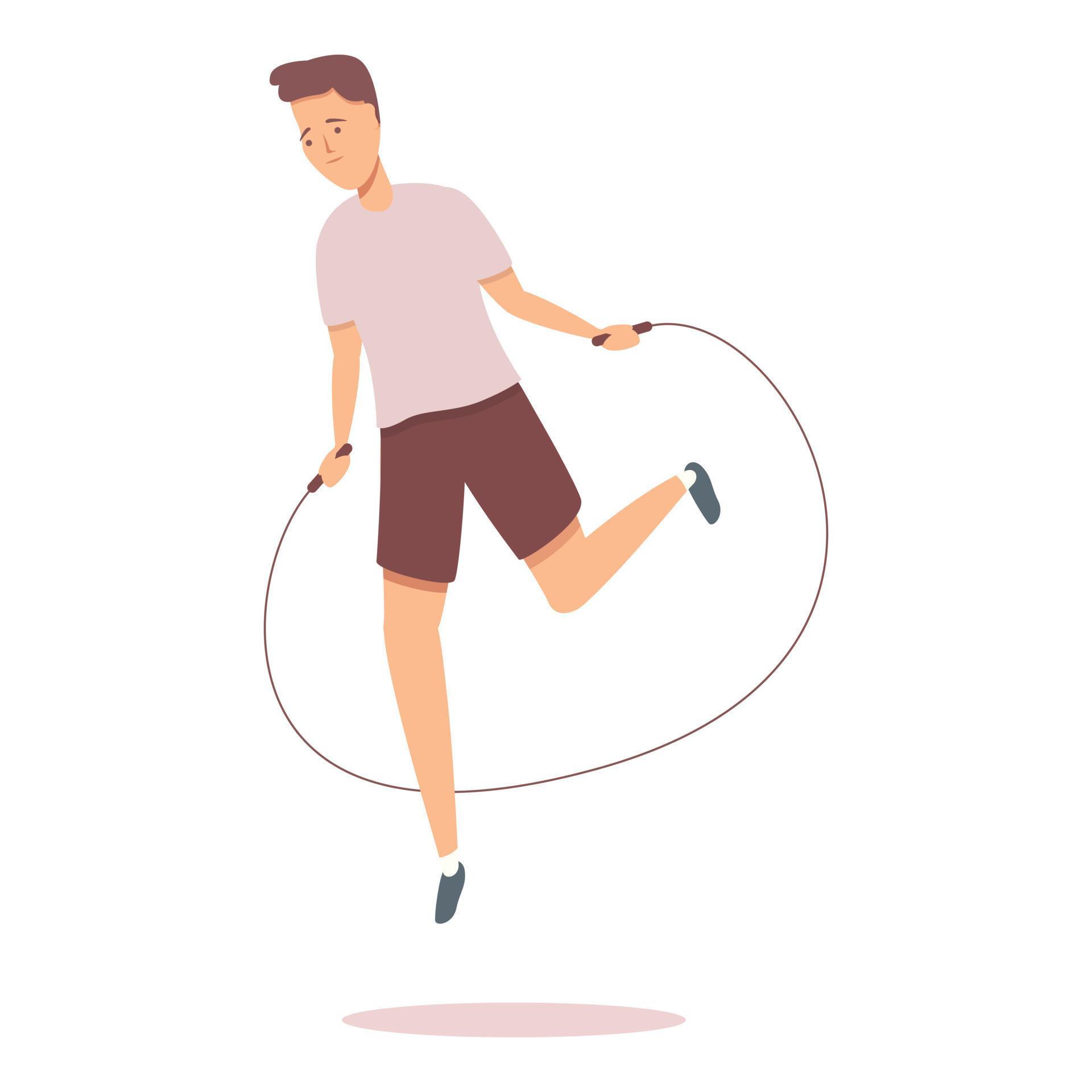 Sad jumping icon cartoon vector. Jump rope 14318626 Vector Art at Vecteezy