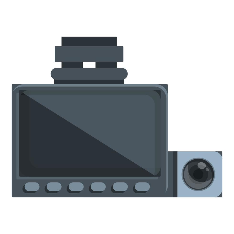 Drive video recorder icon cartoon vector. Car camera vector