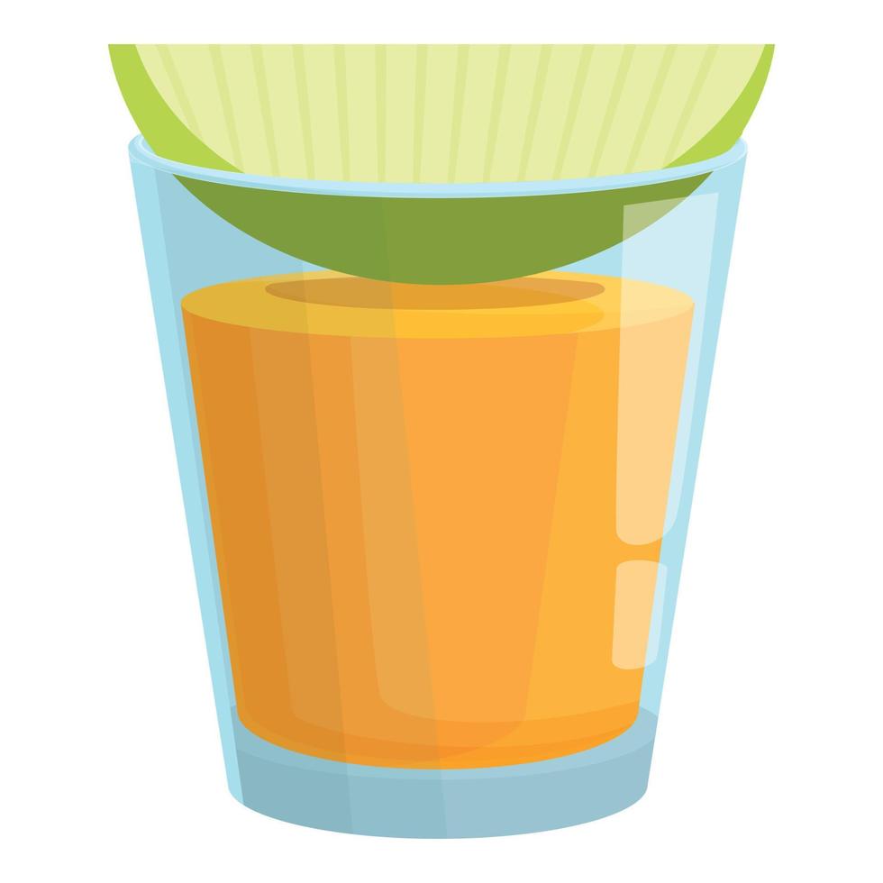 Tequila glass shot icon cartoon vector. Alcohol salt vector