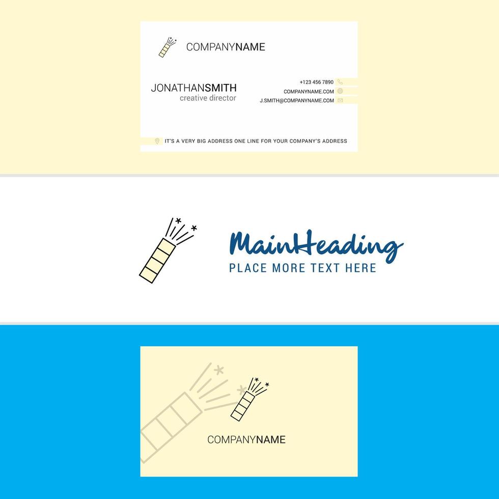 Beautiful POP Logo and business card vertical Design Vector