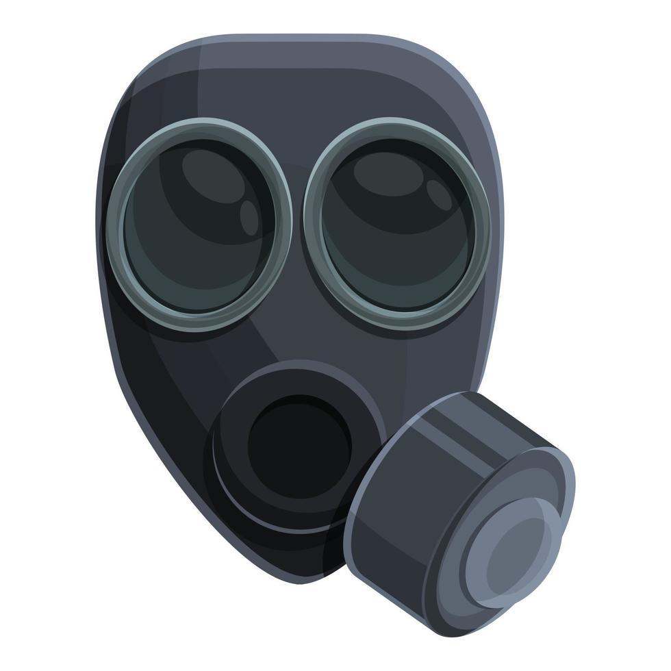 icono de máscara de gas militar, estilo de dibujos animados vector