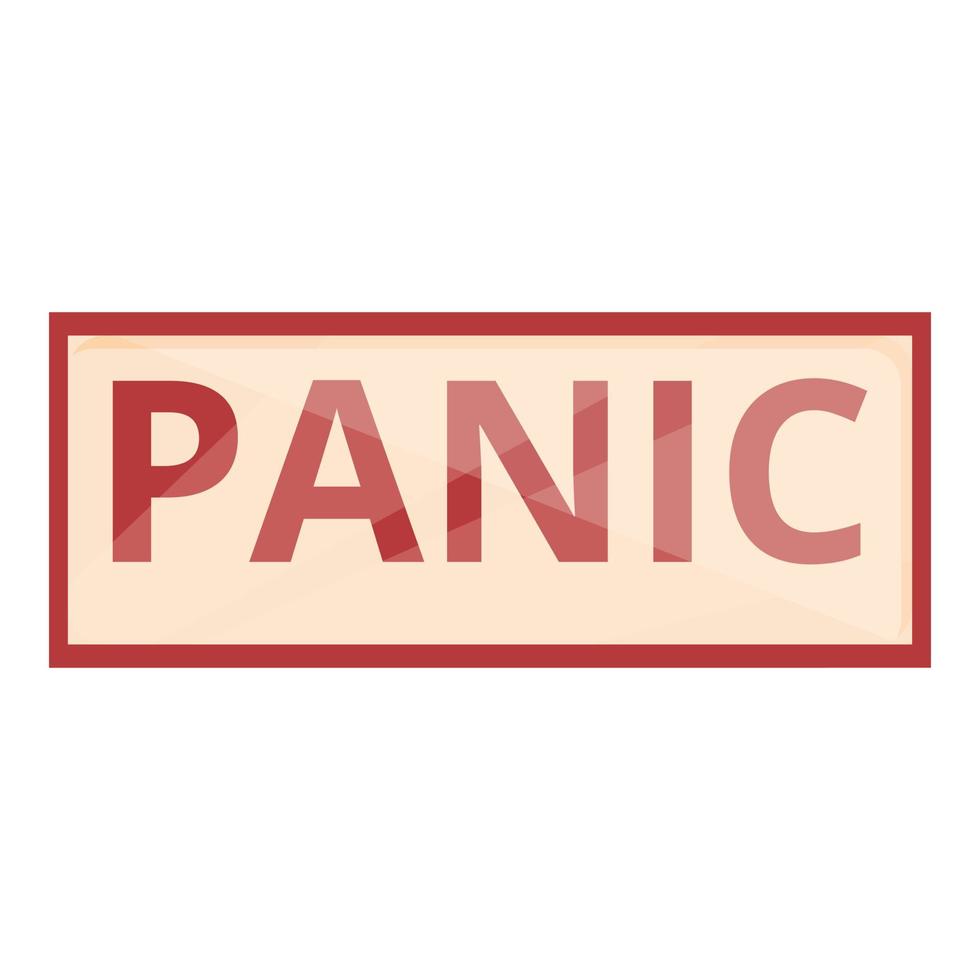 Panic icon cartoon vector. Anxiety stress vector