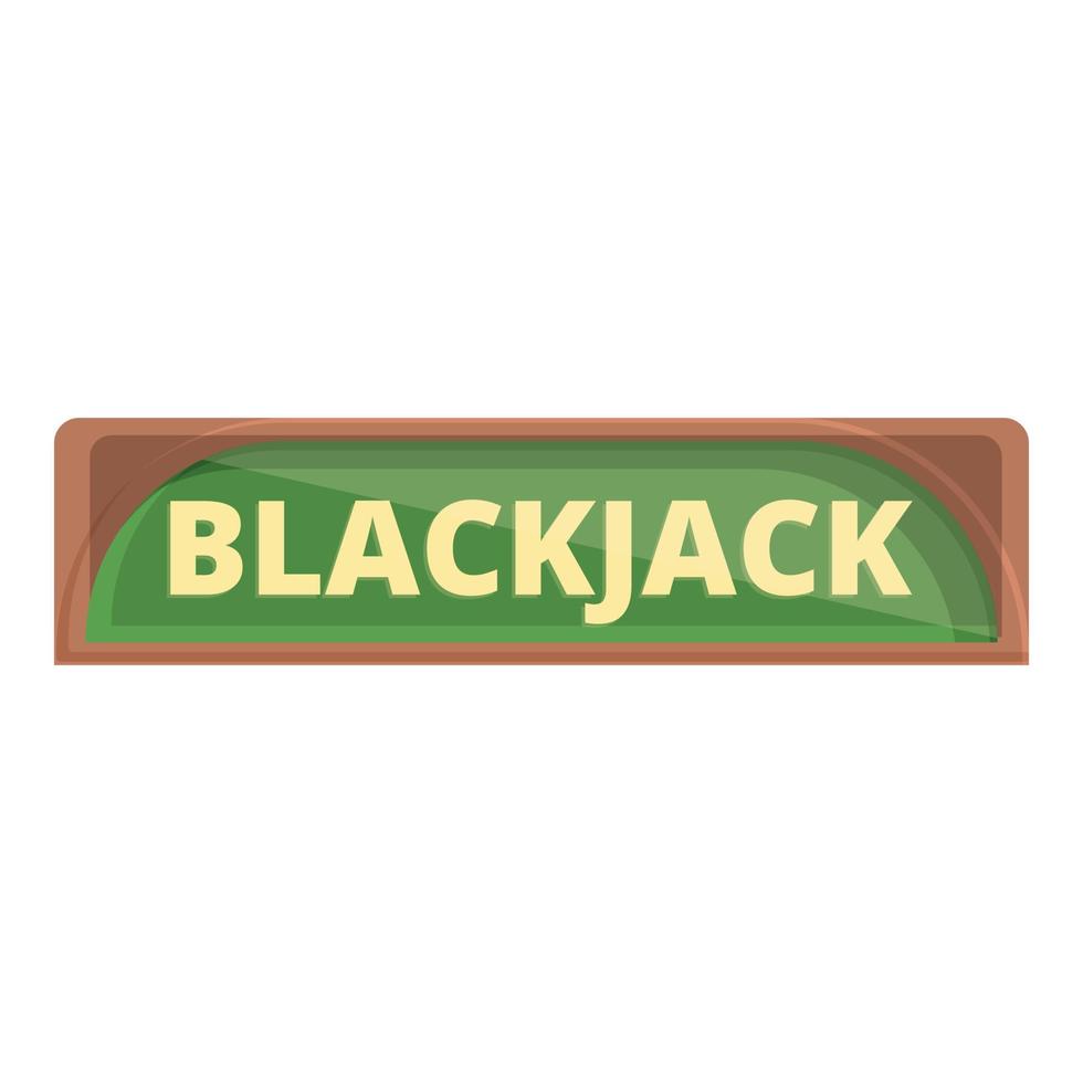 Blackjack title icon cartoon vector. Casino poker vector