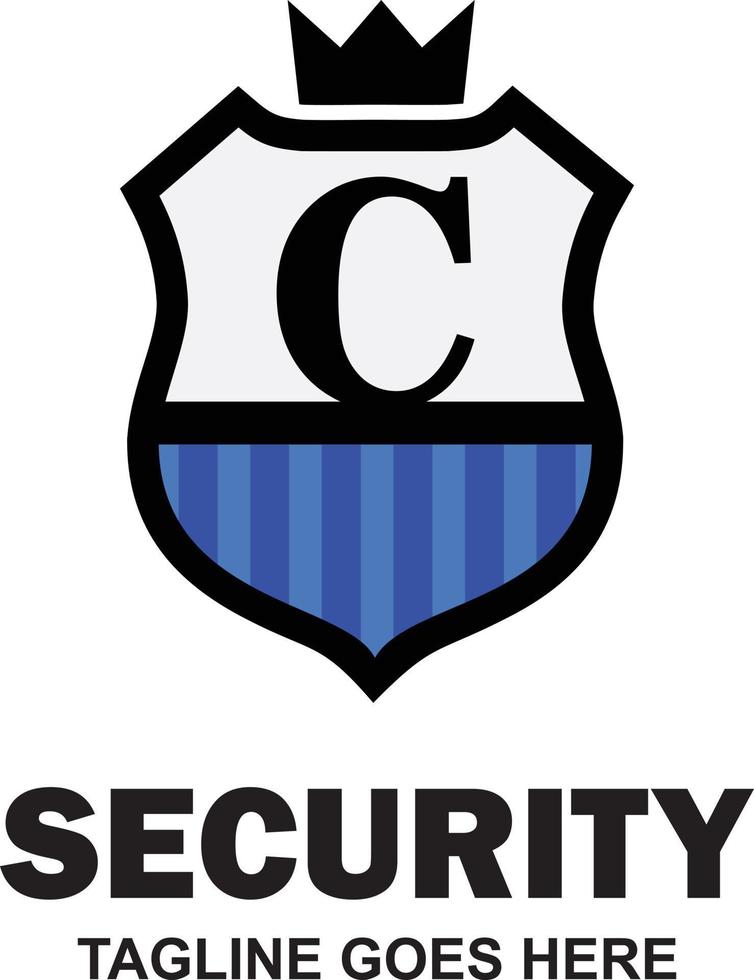 Alphabetical logo of security compnay and typography vector