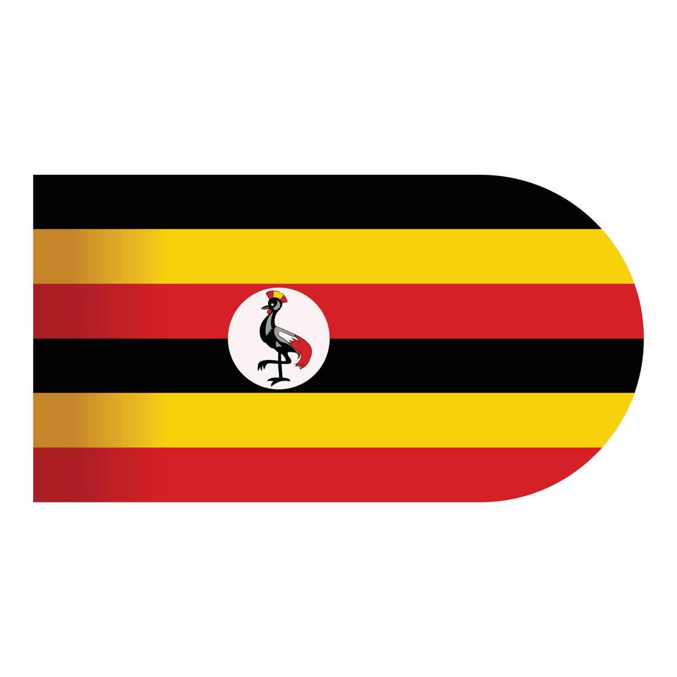 uganda soporte bandera icono vector de dibujos animados. héroes nacionales