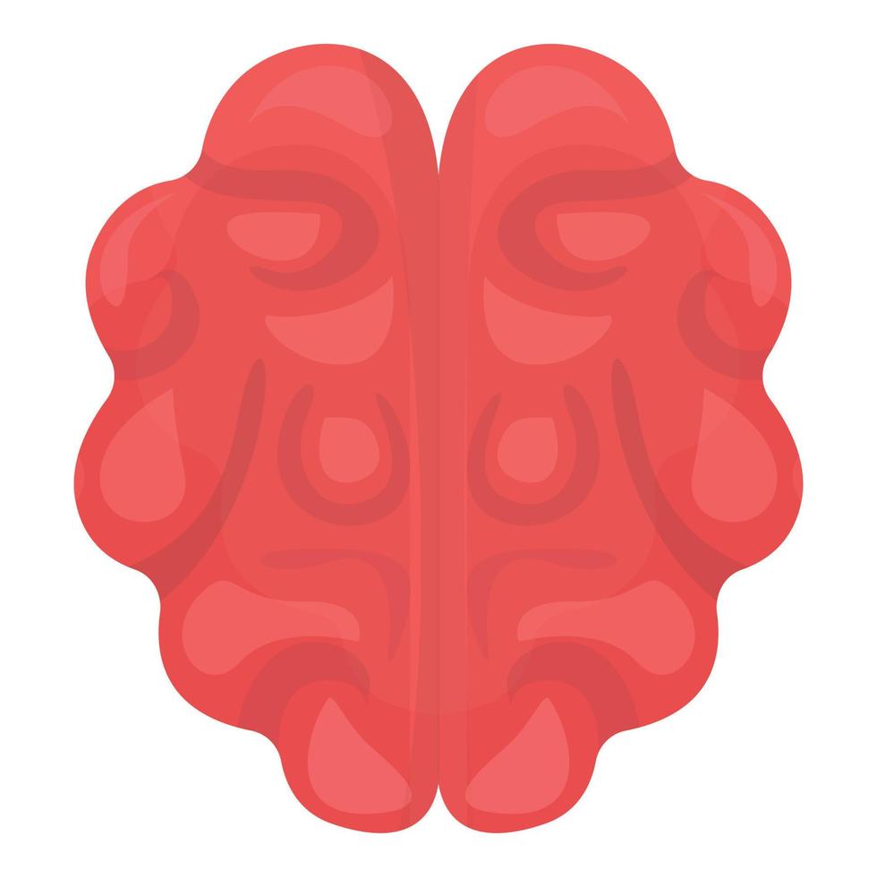 Brain icon cartoon vector. Human anatomy vector