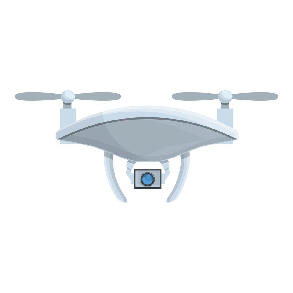 Drone video icon, cartoon style vector