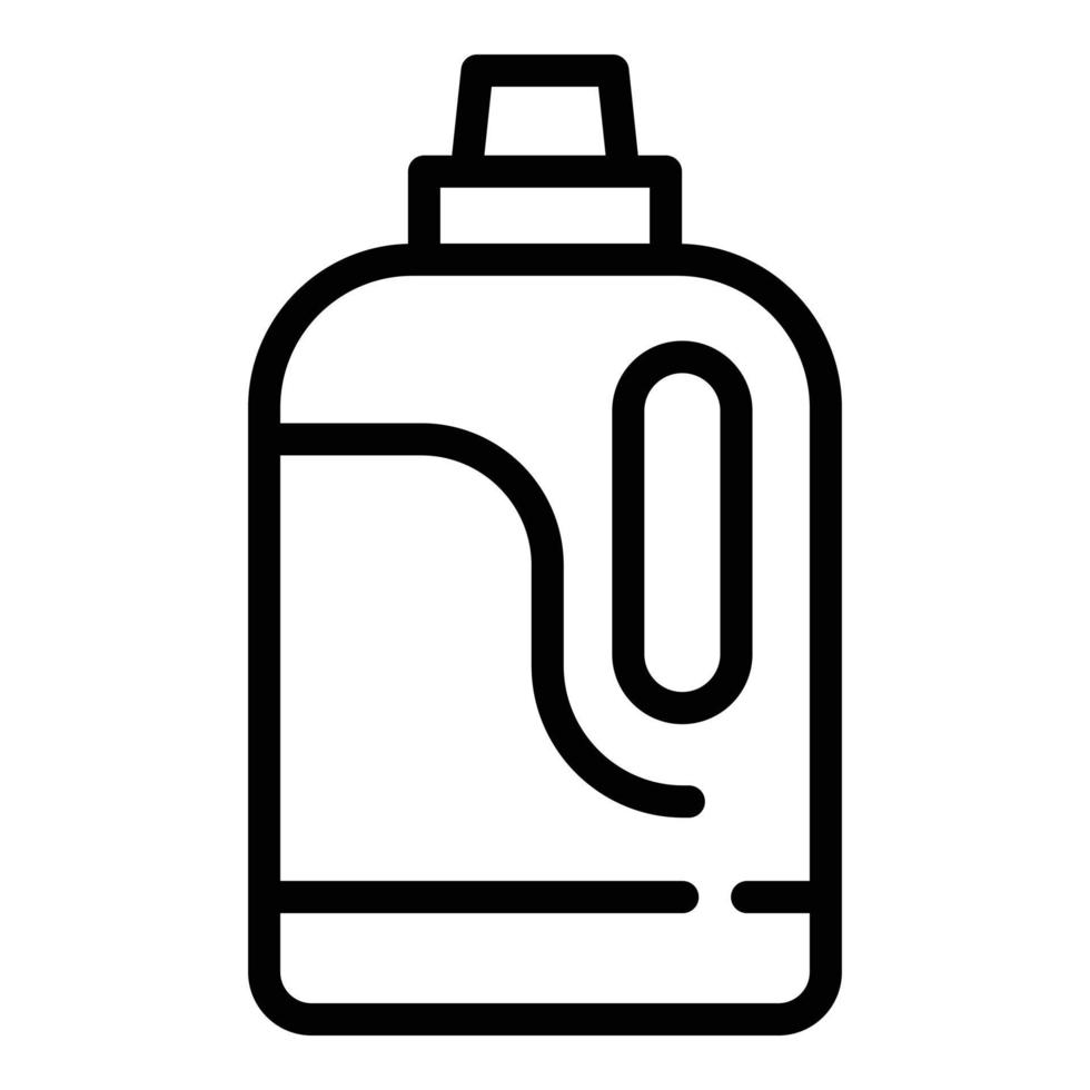 icono de botella de limpiador, estilo de esquema vector