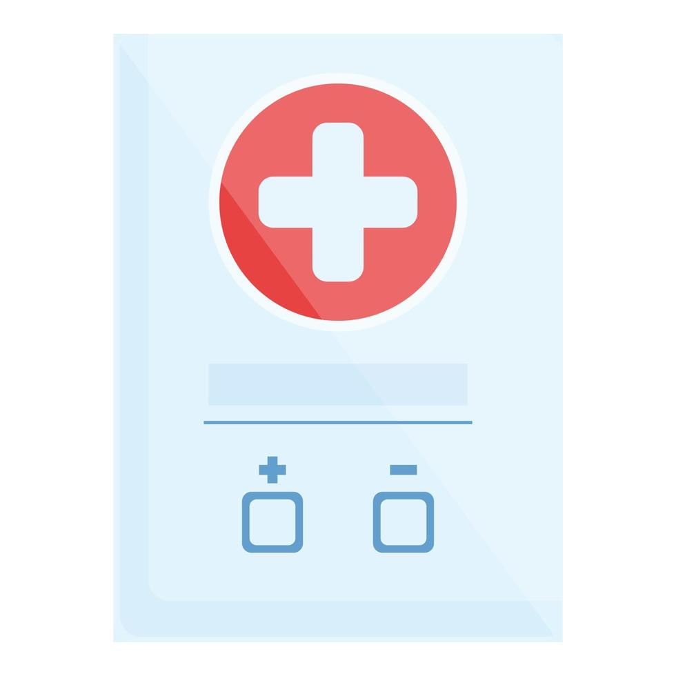 Medical result icon, cartoon and flat style vector