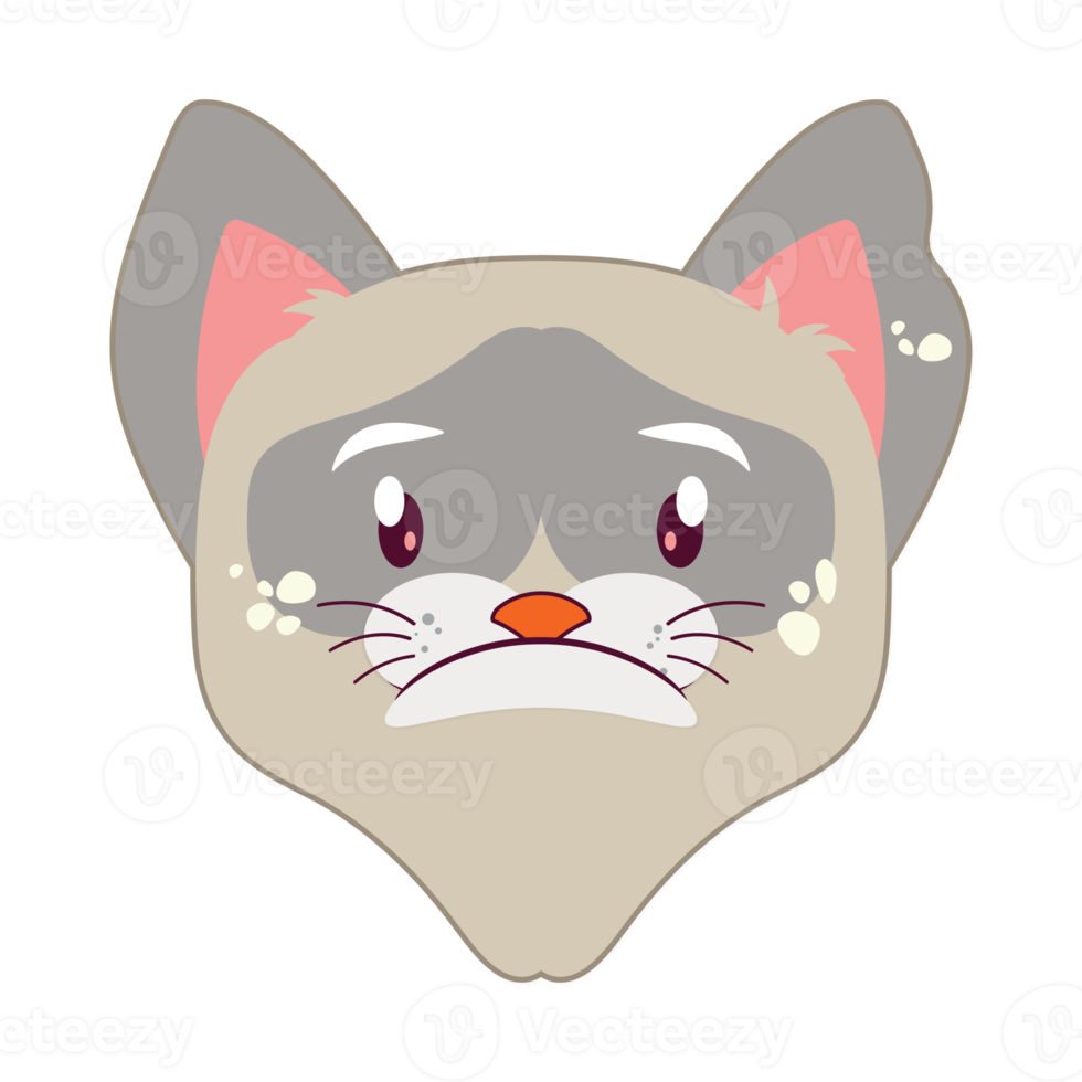 cat surprised face cartoon cute png