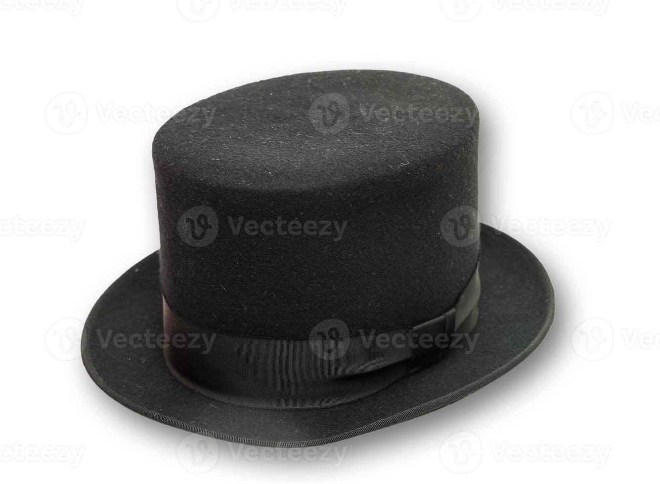 Black hat  on white background photo