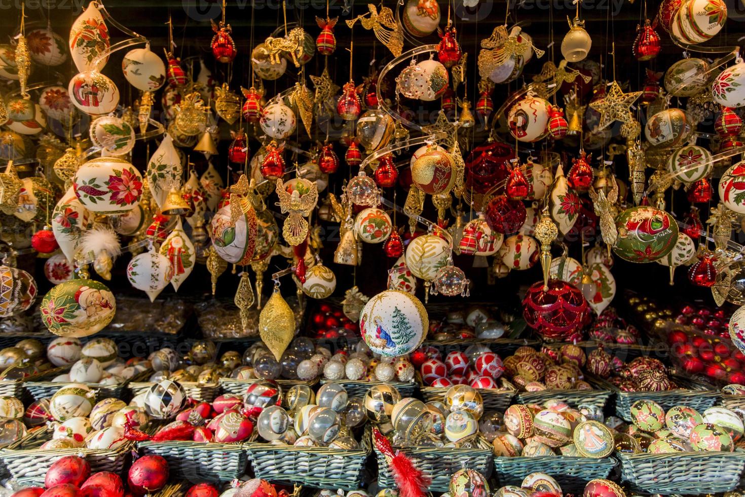 Christmas decoration on the market photo