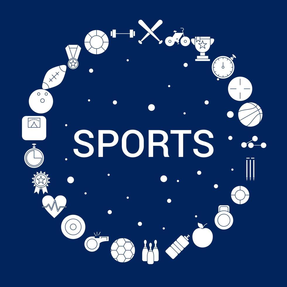 fondo de icono de deportes creativos vector