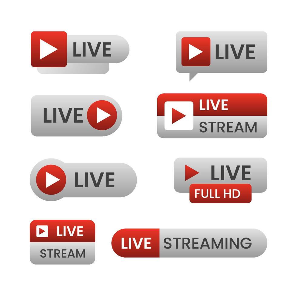 Generic Live Stream Youtube Logo vector