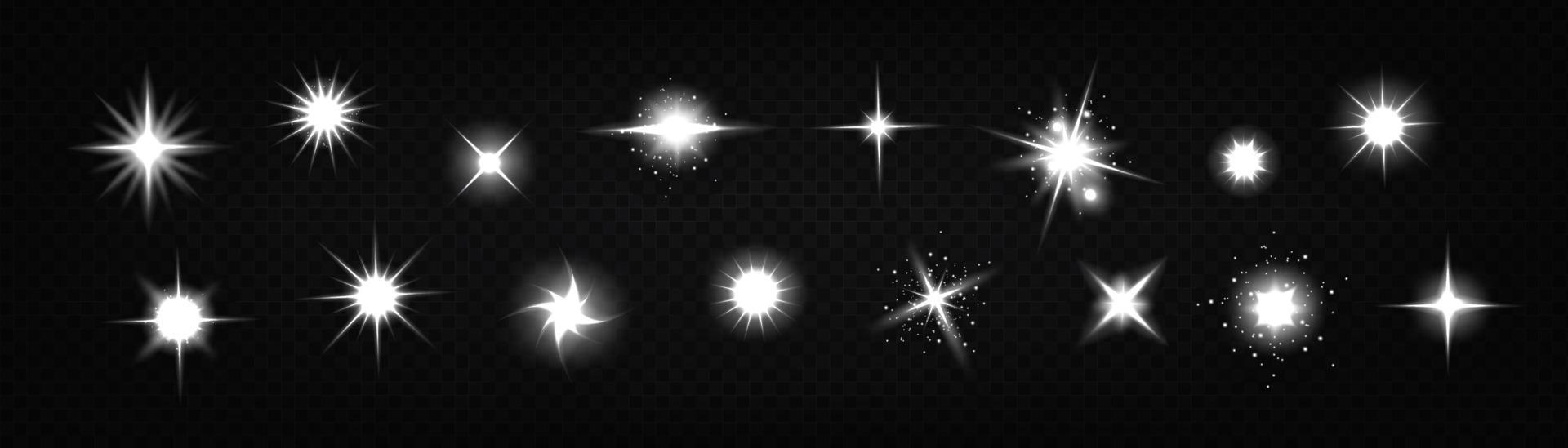 Star light glow, , shiny vector glare and twinkle