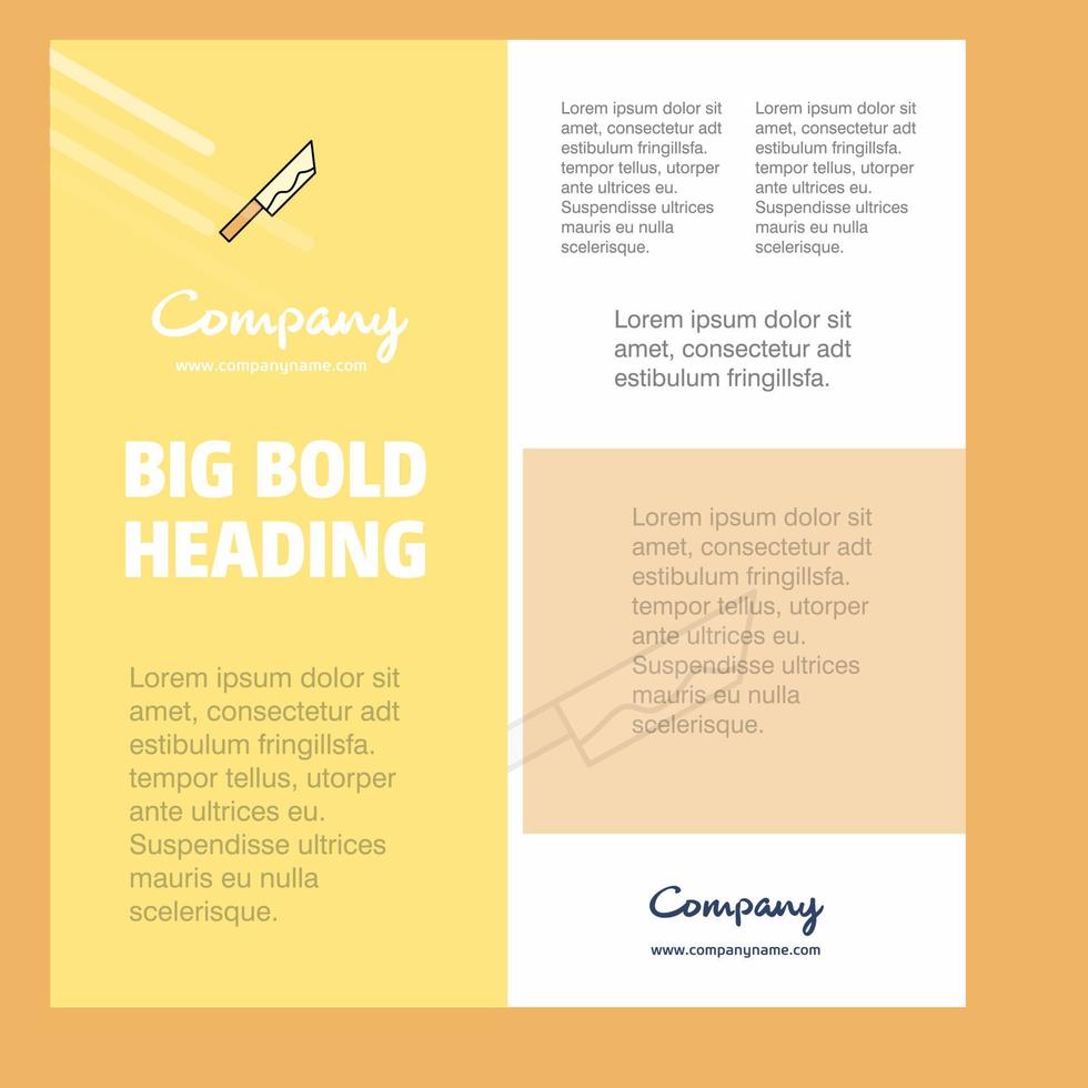 Knife Business Company Poster Template with place for text and images