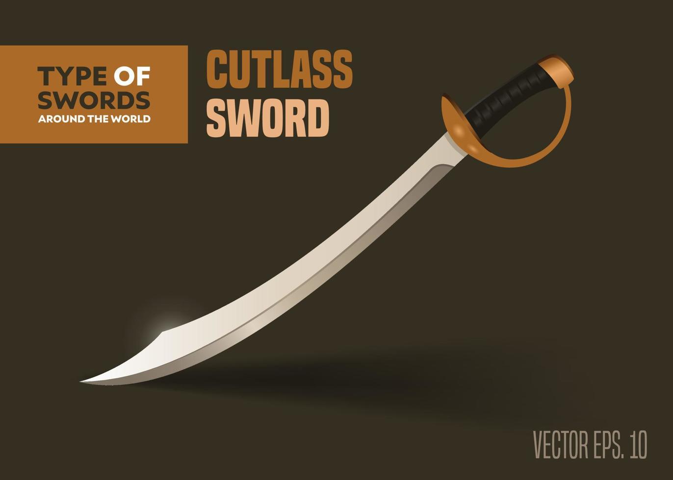 machete de espadas del mundo vector