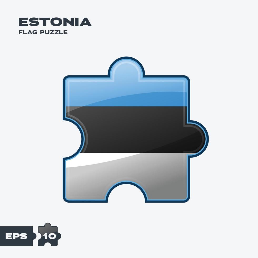 Estonia Flag Puzzle vector