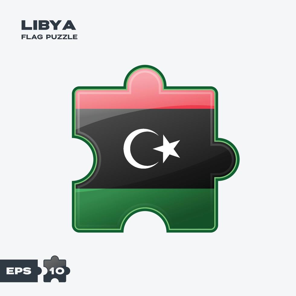 Libya Flag Puzzle vector