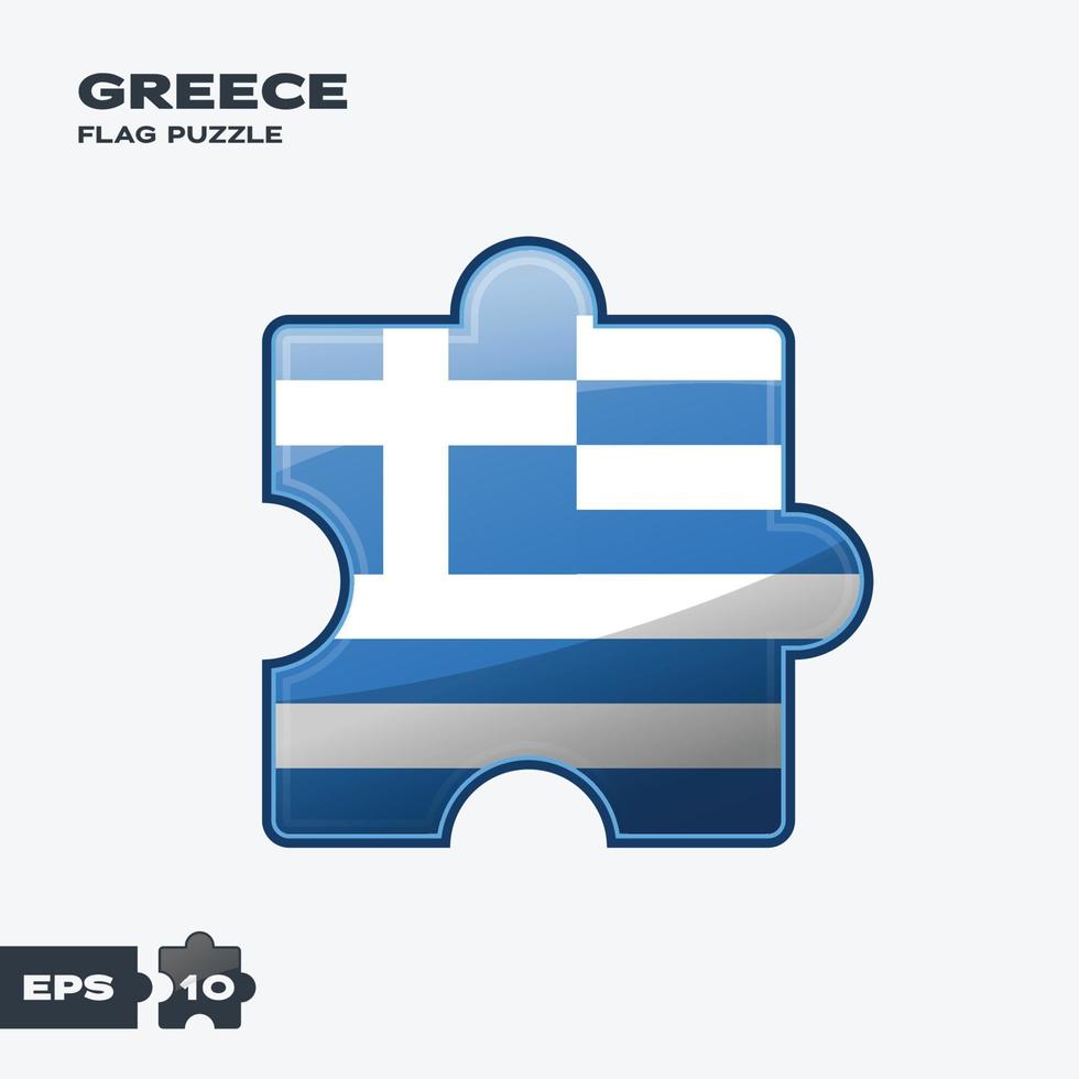 rompecabezas de la bandera de Grecia vector