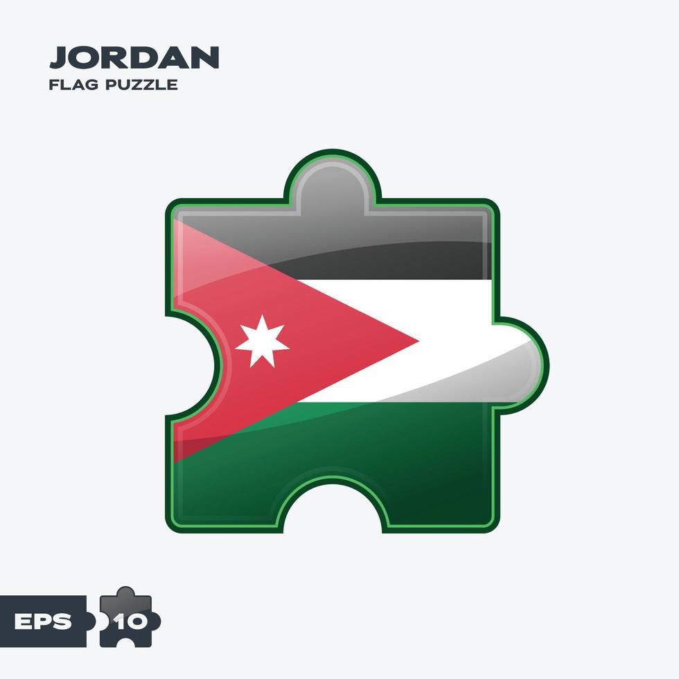 Jordan Flag Puzzle vector