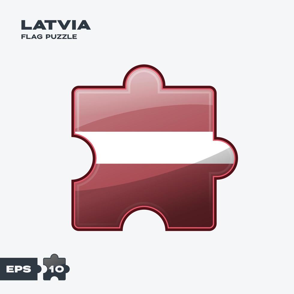 Latvia Flag Puzzle vector